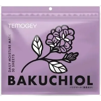 SPC Temogey Bakuchiol Mask тканевая маска для интенсивного ухода с бакучиолом, 30 шт