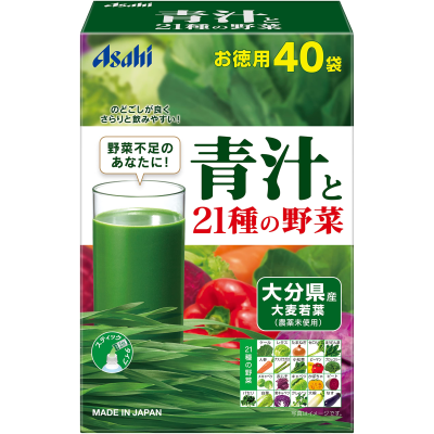 ASAHI Green Juice аодзиру с 21 видом овощей, 40 стиков