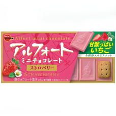 BOURBON Alfort Strawberry печиво з полуничним шоколадом, 55 г