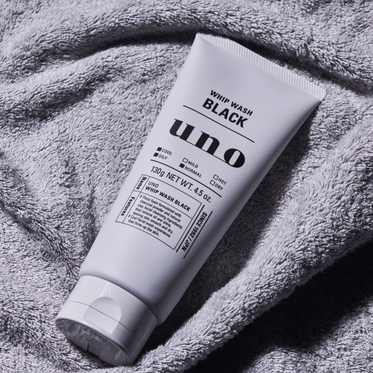 FINETODAY Uno Whip Wash Black себорегулююча пінка для вмивання чоловічої шкіри, 130 г