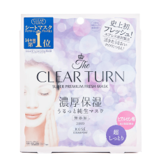 KOSE COSMEPORT Clear Turn Premium Fresh Mask глибоко зволожуюча тканинна маска, 3 шт
