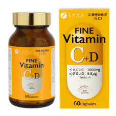 FINE JAPAN Vitamin C+D вітамін C+D, 60 капсул