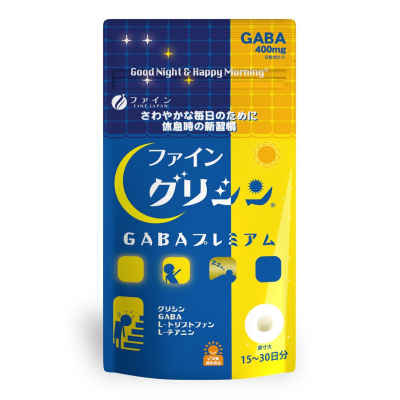 FINE JAPAN Glycine GABA Premium гліцин, GABA, L-триптофан, L-теанін, 90 табл