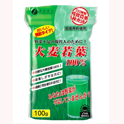 FINE JAPAN Young Barley Grass Powder чистий 100% аодзіру, 100 гр