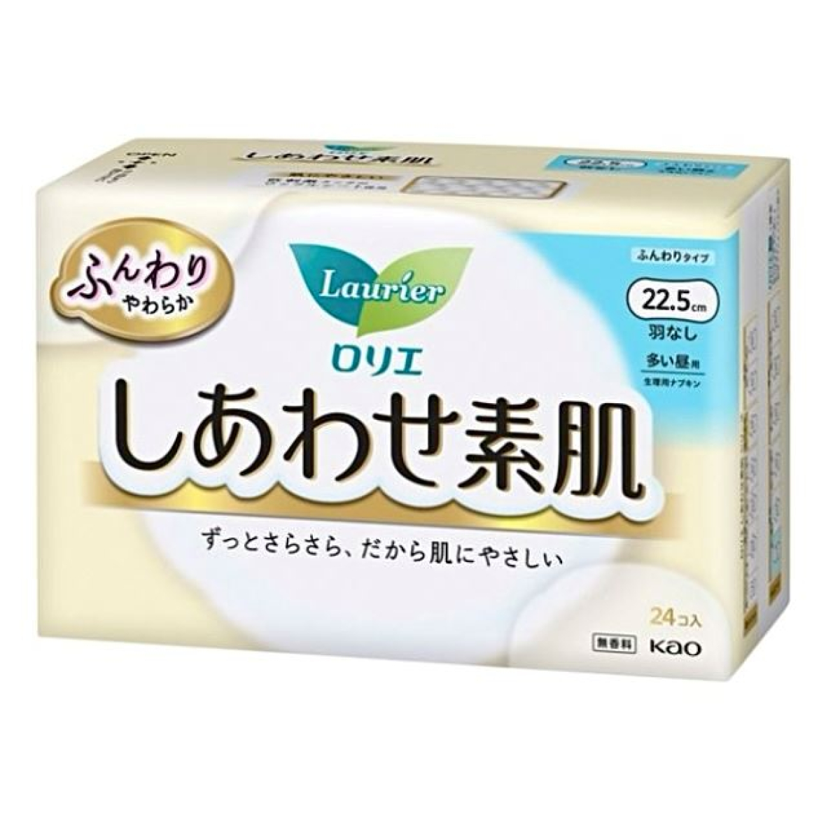 KAO Laurier Happy Skin Heavy Day Use гігієнічні прокладки 22.5 см, 24 шт