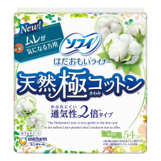 UNICHARM Sofy Hadaomoi Breathable щоденні гігієнічні прокладки, 54 шт