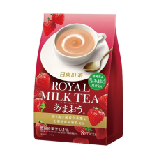 NITTOH Royal Milk Tea Amaou розчинний чорний чай з молоком та смаком полуниці, 8 шт