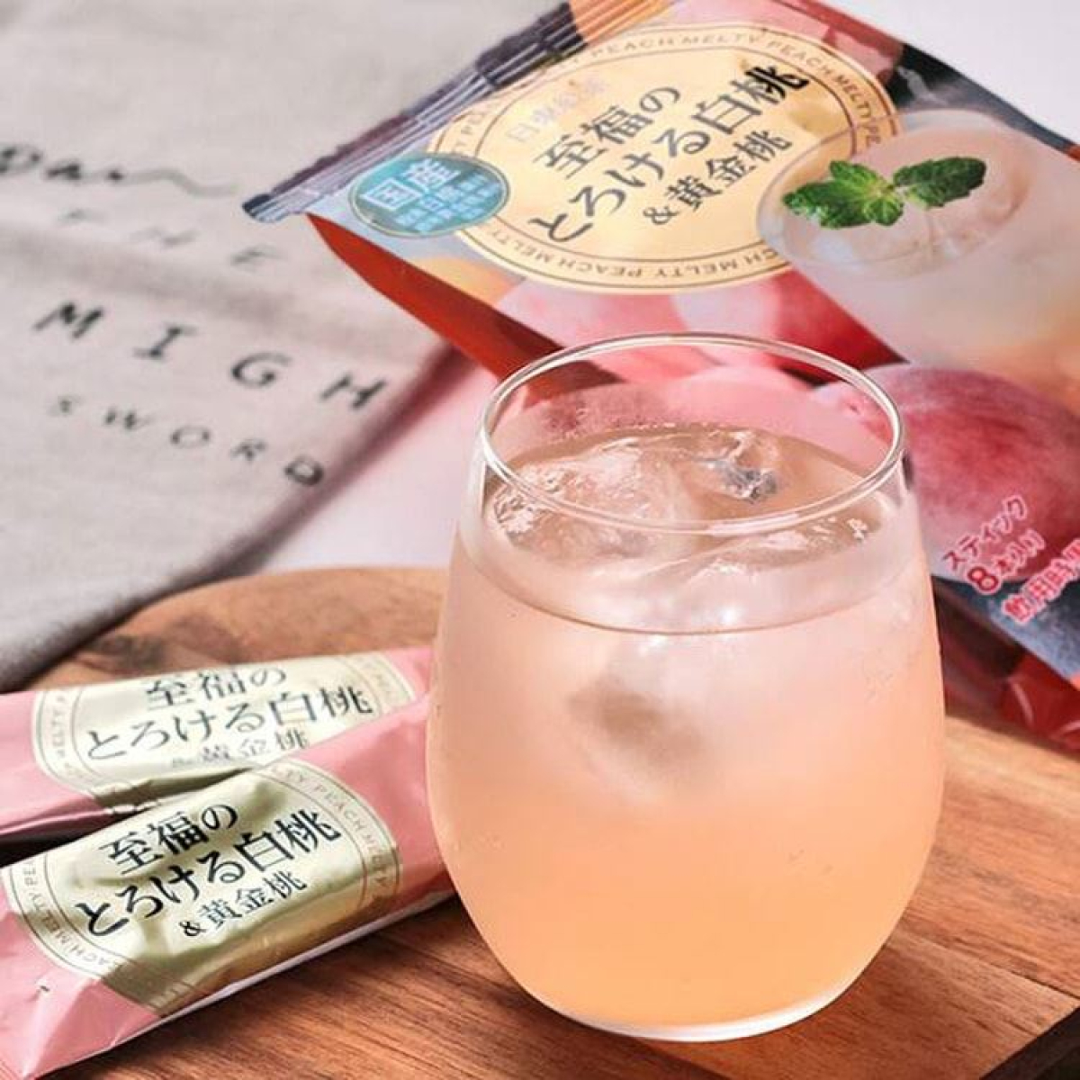 NITTOH Fruit Drink Mix Peach фруктовий напій зі смаком 2 видів персиків, 8 шт