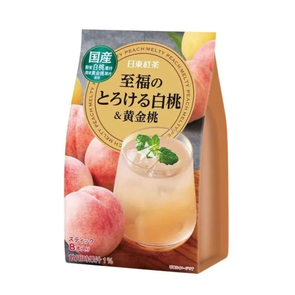 NITTOH Fruit Drink Mix Peach фруктовий напій зі смаком 2 видів персиків, 8 шт