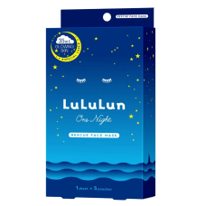 LULULUN Face Mask One Night Rescue Brightening тканинна маска проти тьмяності шкіри, 1 шт х 5 уп