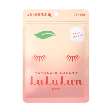 LULULUN Face Mask Yamanashi Peach відновлююча маска з персиком і перлами, 7 шт х 5 уп