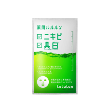 LULULUN Medicated Whitening Acne Care Mask відбілююча лікувальна маска проти акне на обличчі, 1 шт х 4 уп