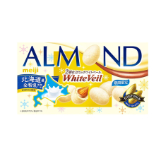 MEIJI Almond WhiteVeil мигдаль в білому шоколаді, 59 гр