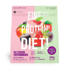 FINE JAPAN Protein Diet Berry Mix протеїн з L-карнітином та 5 суперфудами, 300 гр