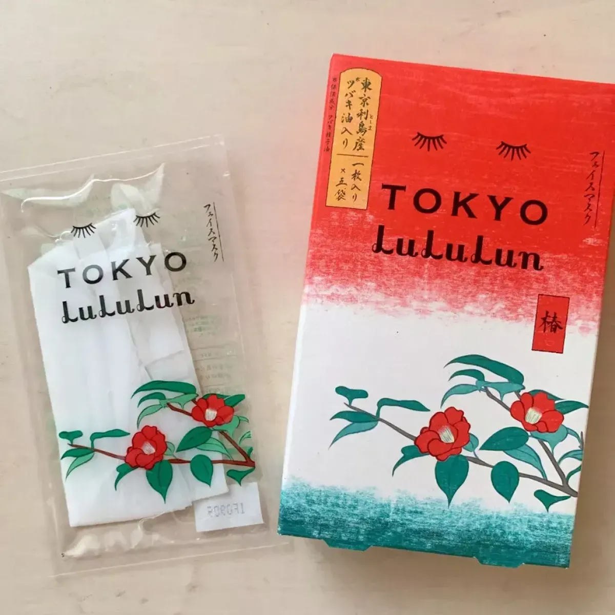 LULULUN Face Mask Tokyo Camellia омолоджуюча маска з олією камелії, 1 шт х 5 уп