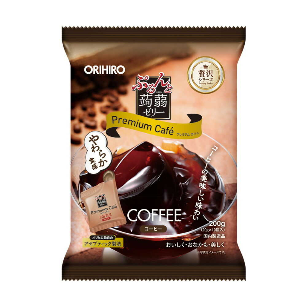 ORIHIRO Purunto Konjac Jelly низькокалорійне конняку-желе (кавовий смак), 200 г