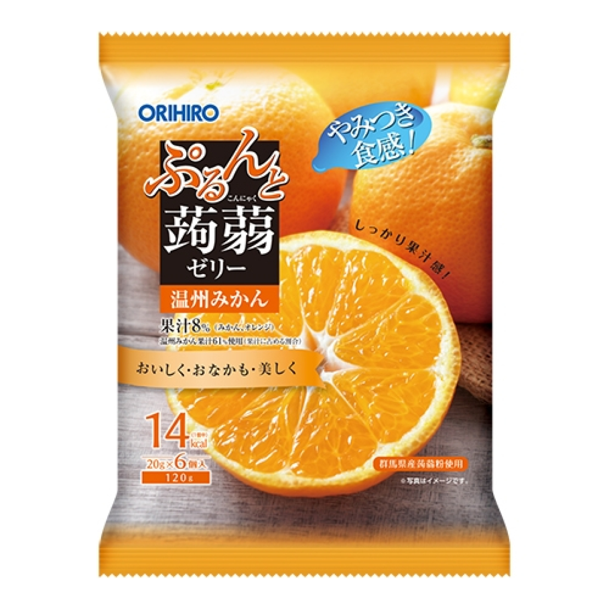 ORIHIRO Purunto Konjac Jelly низькокалорійне конняку-желе (мандарин), 120 г