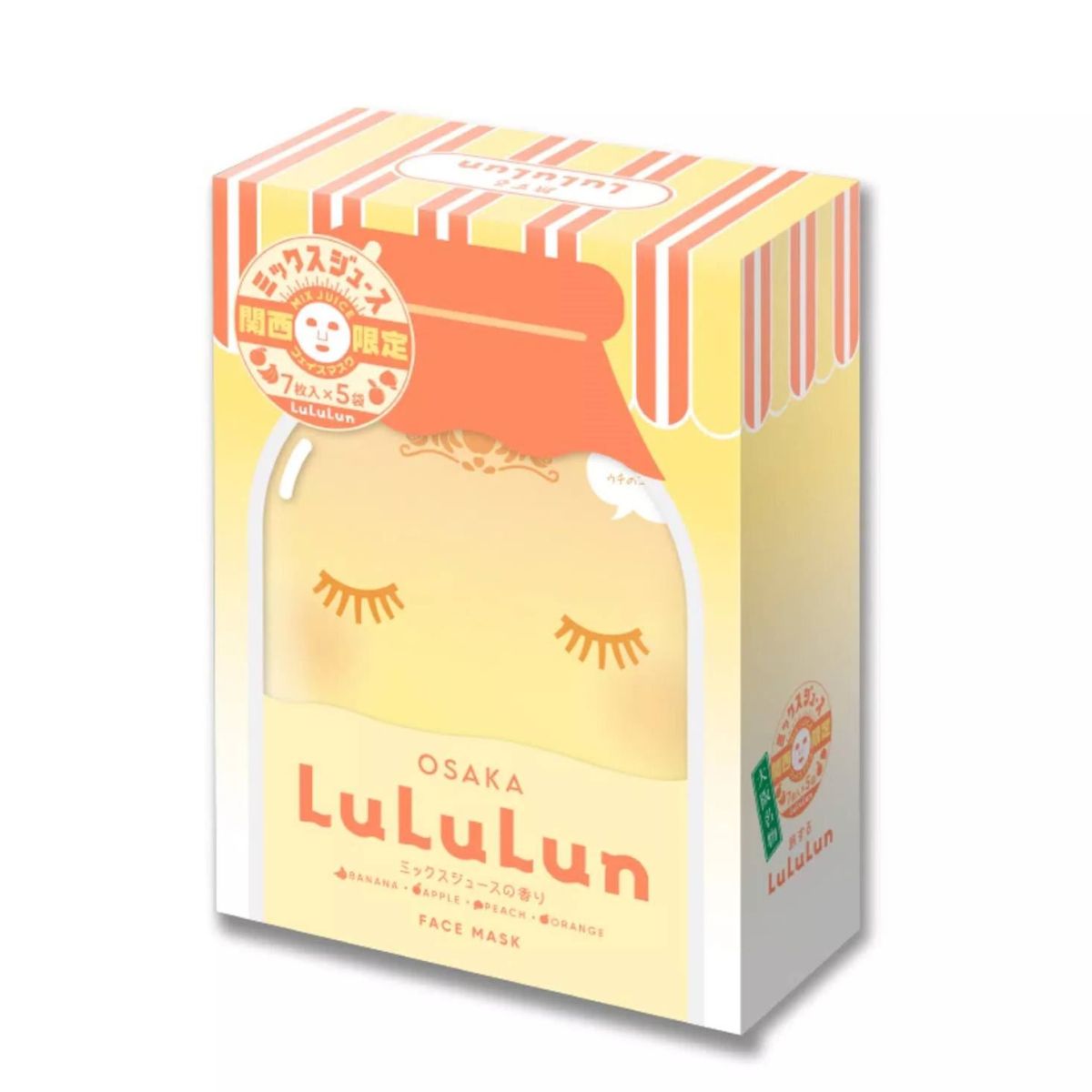 LULULUN Face Mask Osaka Mixed Juice освіжаюча маска з фруктовим міксом, 7 шт х 5 уп