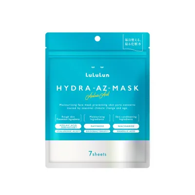 LULULUN Face Mask Hydra AZ успокаивающая маска с азелаиновой кислотой и пробиотиками, 7 шт