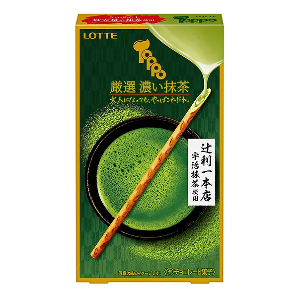 LOTTE Toppo Matcha палички з матча-кремом, 72 г