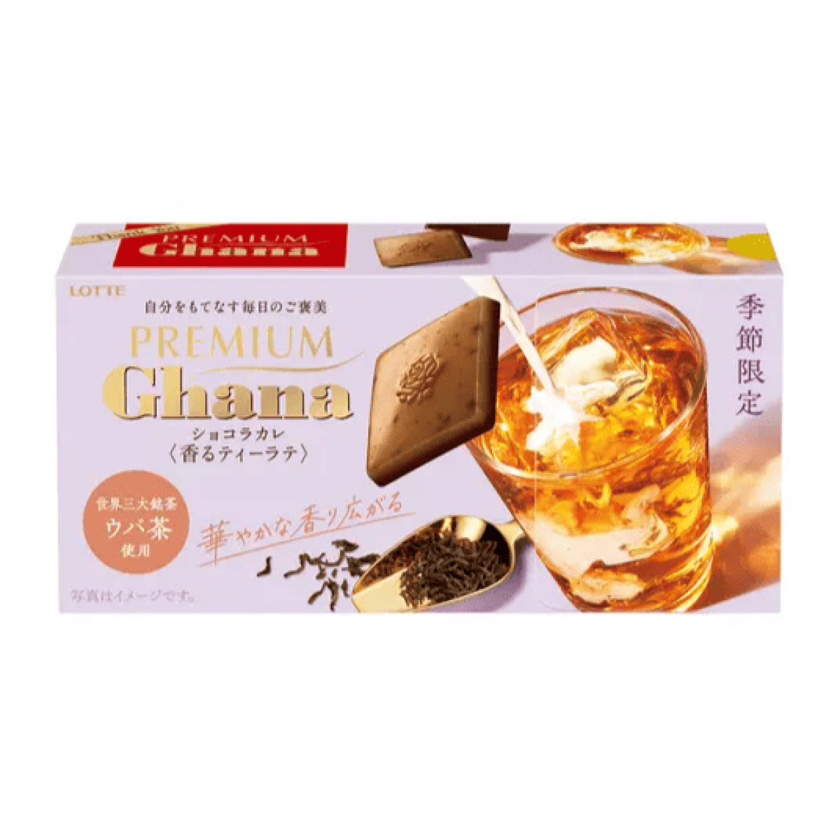 LOTTE Premium Ghana Chocolate Tea Latte чайний шоколад, 64 г