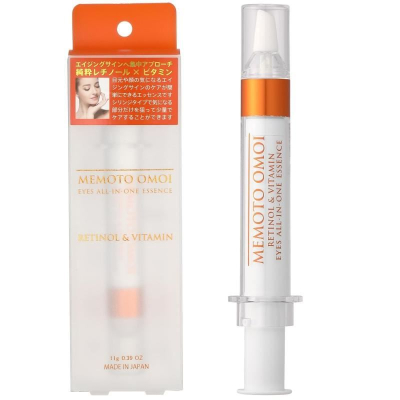 KOR JAPAN Memoto Omoi Retinol & Vitamin Eyes Essence cироватка для зони навколо очей з ретинолом і вітамінами, 11 г