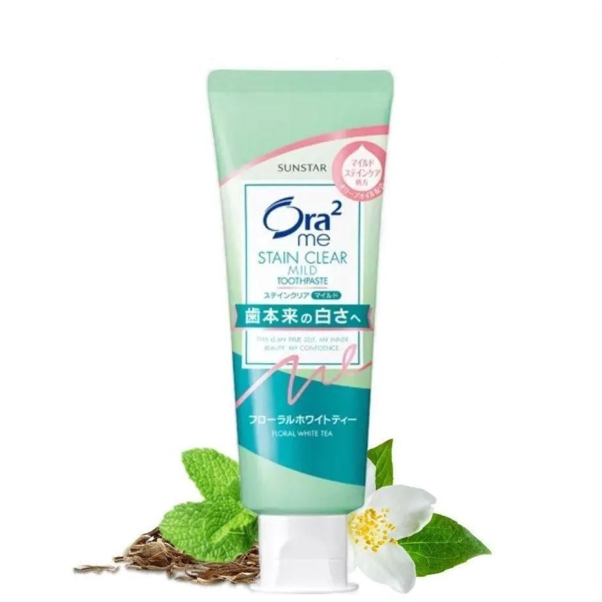 SUNSTAR Ora2 Me Stain Clear Paste зубна паста для білизни зубів та проти нальоту (білий чай), 125 г