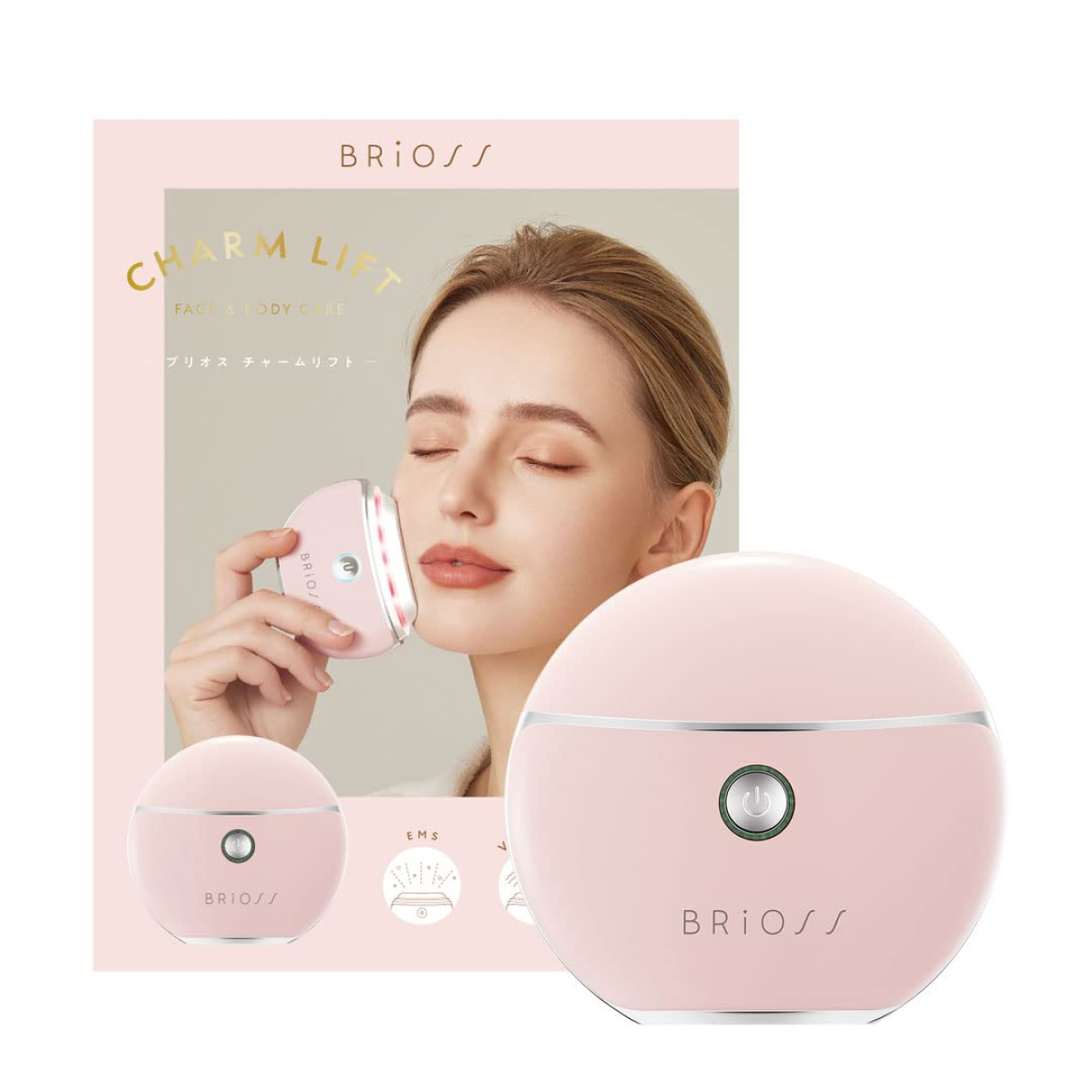 BRiOSS Charm Lift Pink микротоковый массажер для лифтинга лица
