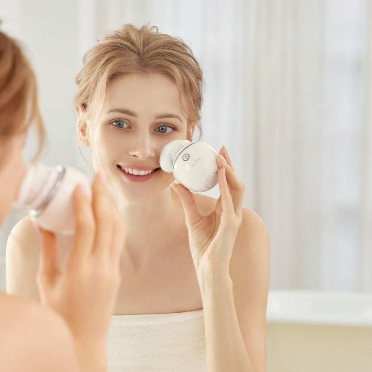 BRiOSS Clear Cleansing Brush Pink — ультразвуковая щетка для очищения лица