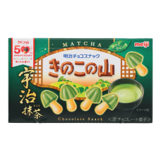 MEIJI Kinoko no Yama Uji Matcha печиво в шоколаді з матчею, 64 г