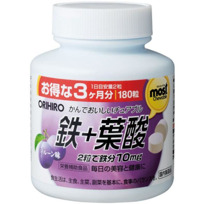 ORIHIRO MOST Chewable Iron железо в жевательной форме, 180 табл