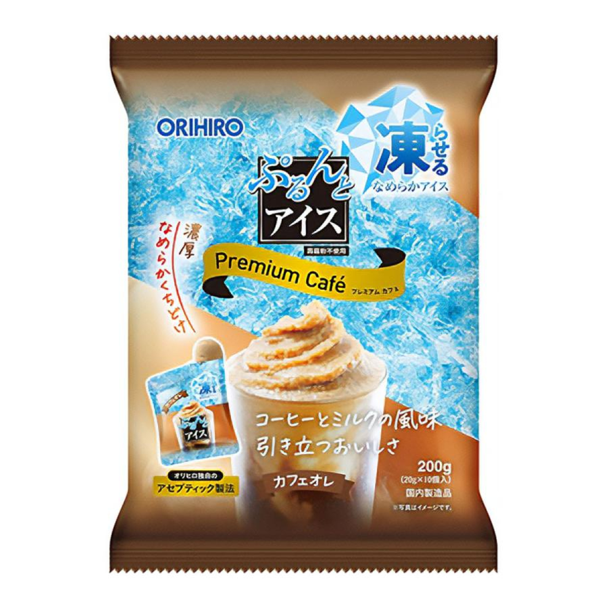 ORIHIRO Purunto Frozen Ice Cream Cafe au Lait заморожуваний десерт (кава з молоком), 180 г
