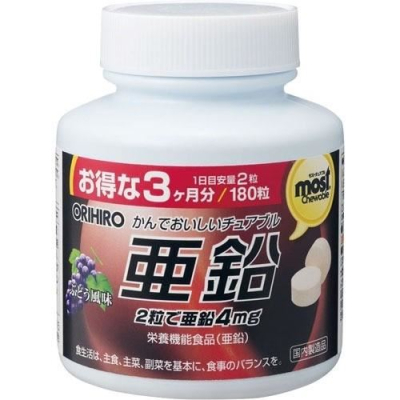 ORIHIRO MOST Chewable Zinc цинк в жевательной форме, 180 табл