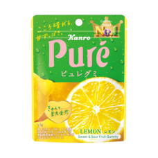 KANRO Pure Gummy Lemon желейки зі смаком лимону, 56 г