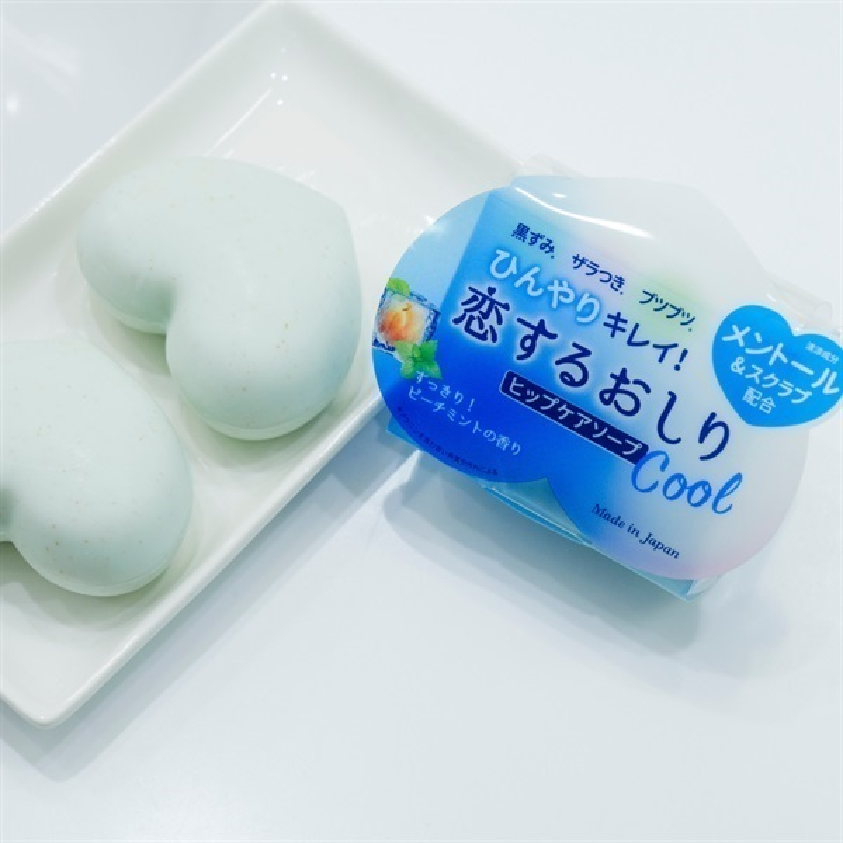 PELICAN Hip Care Scrub Soap Cool охолоджувальне мило-скраб для гладкості шкіри сідниць, 80 г