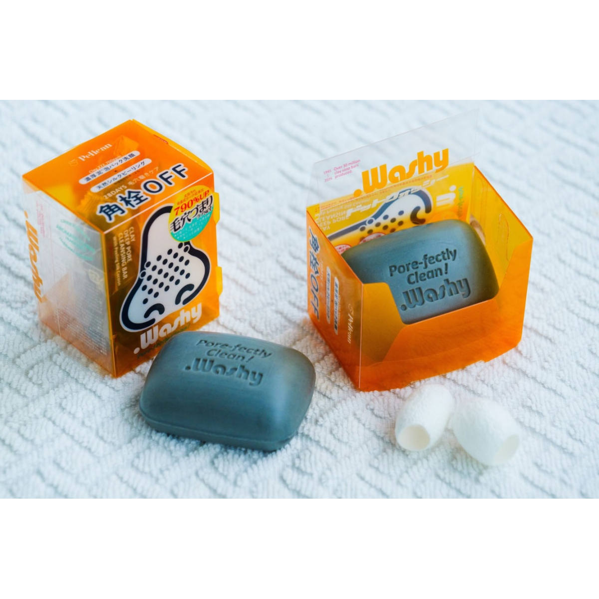 PELICAN Dot Washy очищувальне мило-скраб для обличчя та догляду за порами, 80 г