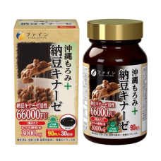 FINE JAPAN Okinawa Moromi Vinegar Natto Kinase наттокіназа та чорний оцет моромі, 90 капсул