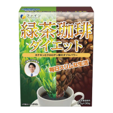 FINE JAPAN Green Tea Coffee Diet суміш зеленого чаю та кави для стрункості, 30 стіків