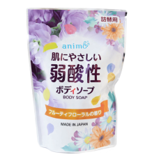 ROCKET SOAP Weak Acid Body Soap pH-балансоване мило для тіла, фруктово-квітковий аромат (змінний блок), 340 мл