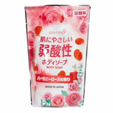 ROCKET SOAP Weak Acid Body Soap pH-балансоване мило для тіла, троянда (змінний блок), 340 мл