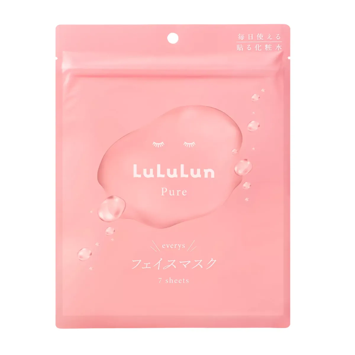 LULULUN Pure Everys Face Mask зволожуюча тканинна маска для обличчя, 7 шт