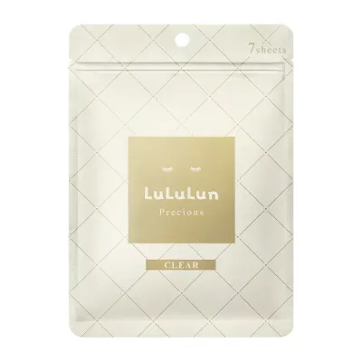 LULULUN Precious Clear White Face Mask антивозрастная осветляющая тканевая маска для лица, 7 шт