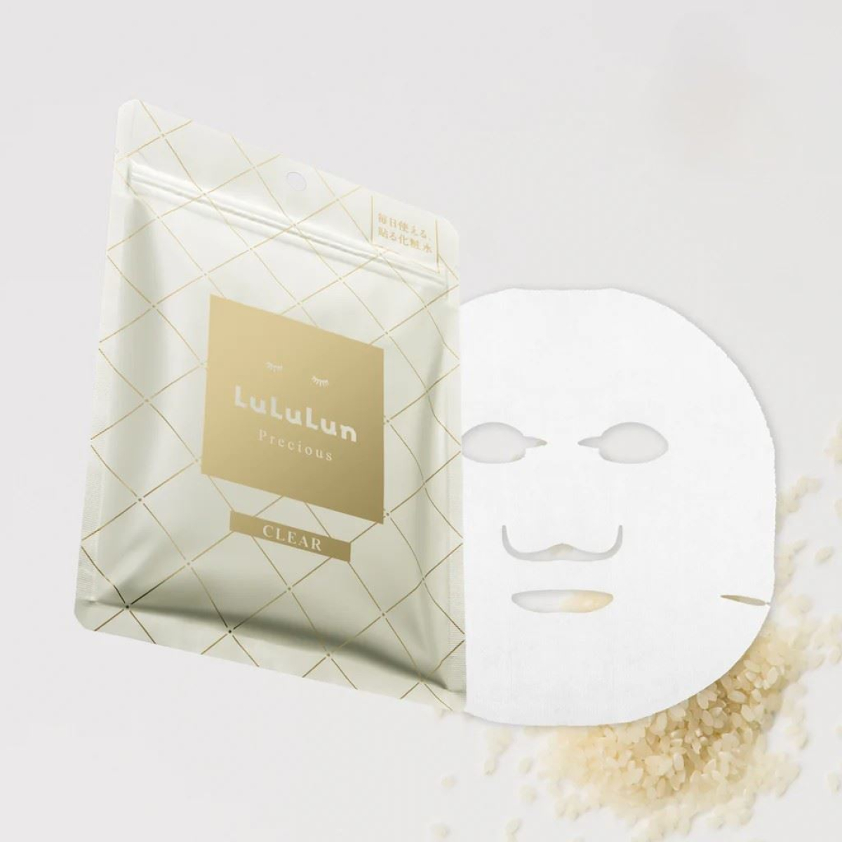 LULULUN Precious Clear White Face Mask антивікова освітлююча тканинна маска для обличчя, 7 шт