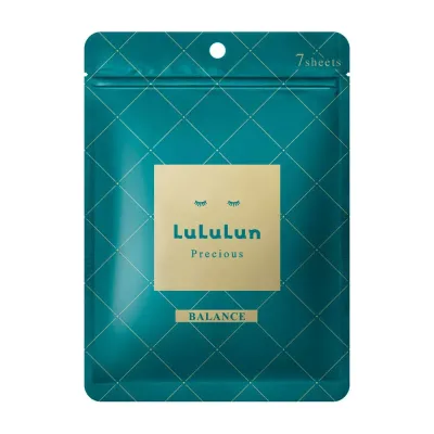 LULULUN Precious Balance Green Face Mask антивозрастная восстанавливающая тканевая маска для лица, 7 шт
