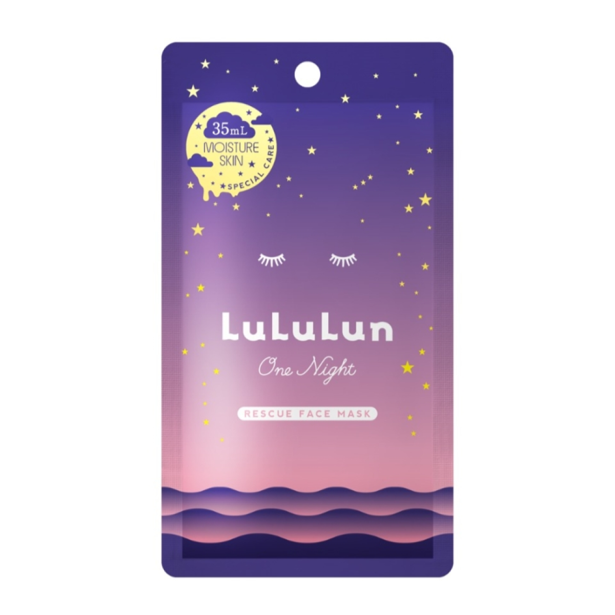 LULULUN Face Mask One Night Rescue Moisture тканинна маска проти сухості шкіри, 1 шт х 5 уп