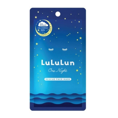LULULUN Face Mask One Night Rescue Brightening тканевая маска против тусклости кожи, 1 шт