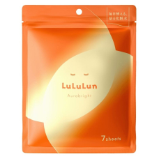 LULULUN Face Mask Aura Bright тканинна маска проти тьмяності шкіри з вітаміном С та глутатіоном, 7 шт