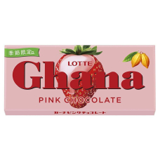 LOTTE Ghana Pink Chocolate полуничний шоколад, 45 г
