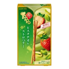LOTTE Toppo Pistachio палички з фісташково-полуничним кремом, 72 г